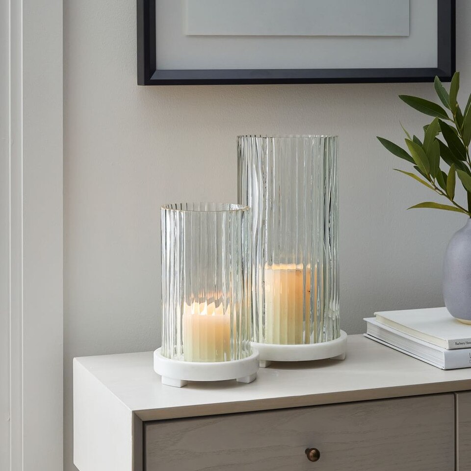 Marble & Fluted Glass Lanterns West Elm Australia